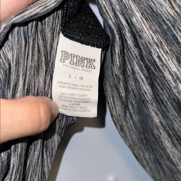PINK Victoria's Secret Gray Long Sleeve Top large - Picture 7 of 7